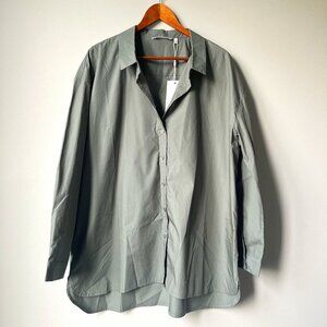 Max Cocos long buttoned shirt in Olive green size XXL